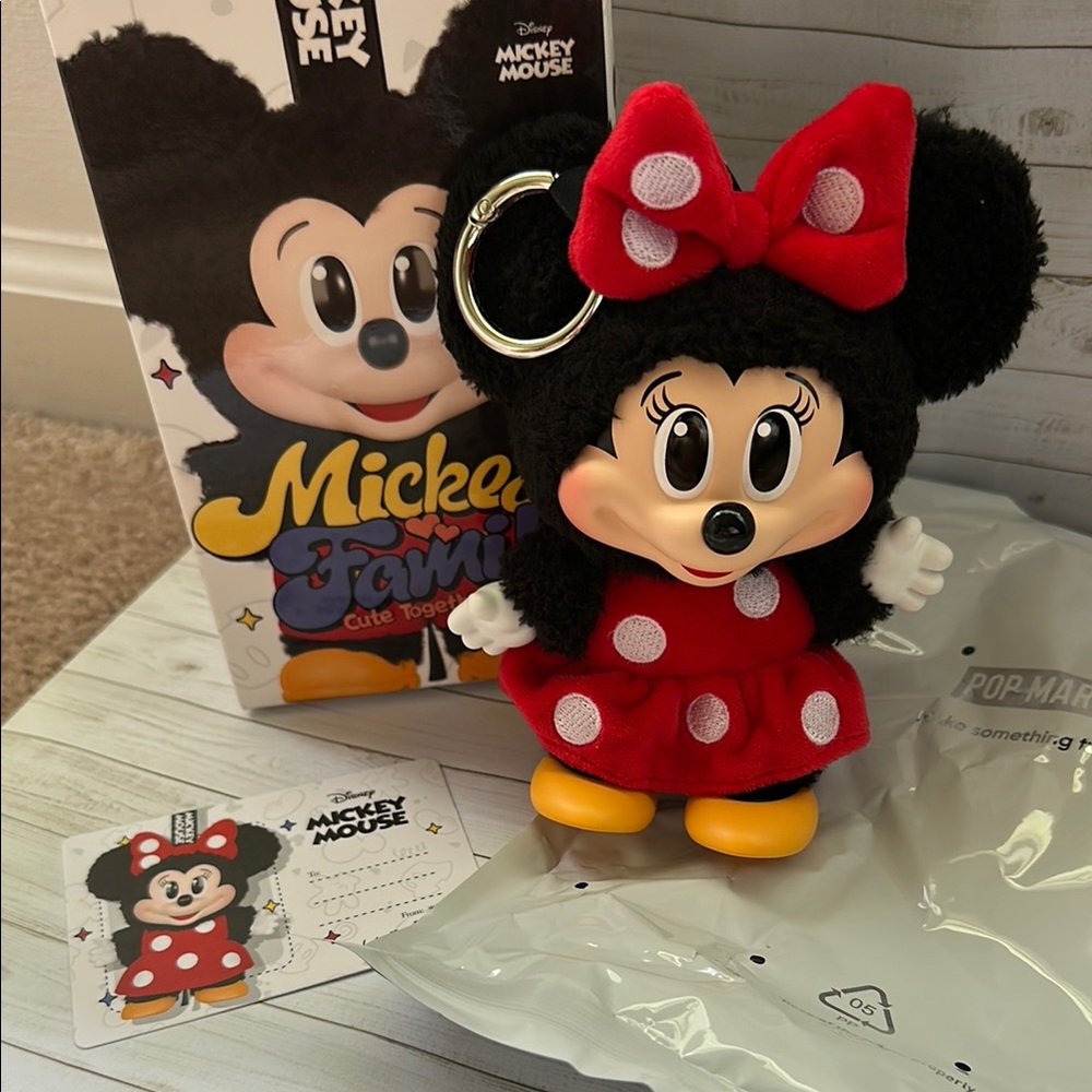 Mickey Family Pop Mart Minnie Mouse
Plush Keychain
